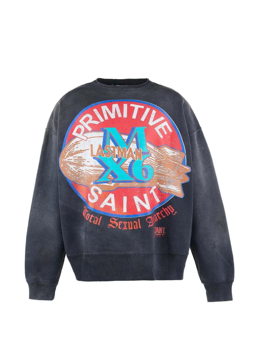 SAINT MXXXXXX Lastman graphic-print sweatshirt - Nero