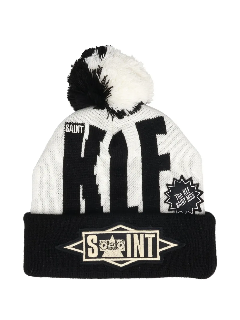 SAINT MXXXXXX The KLF pompom beanie hat - Bianco