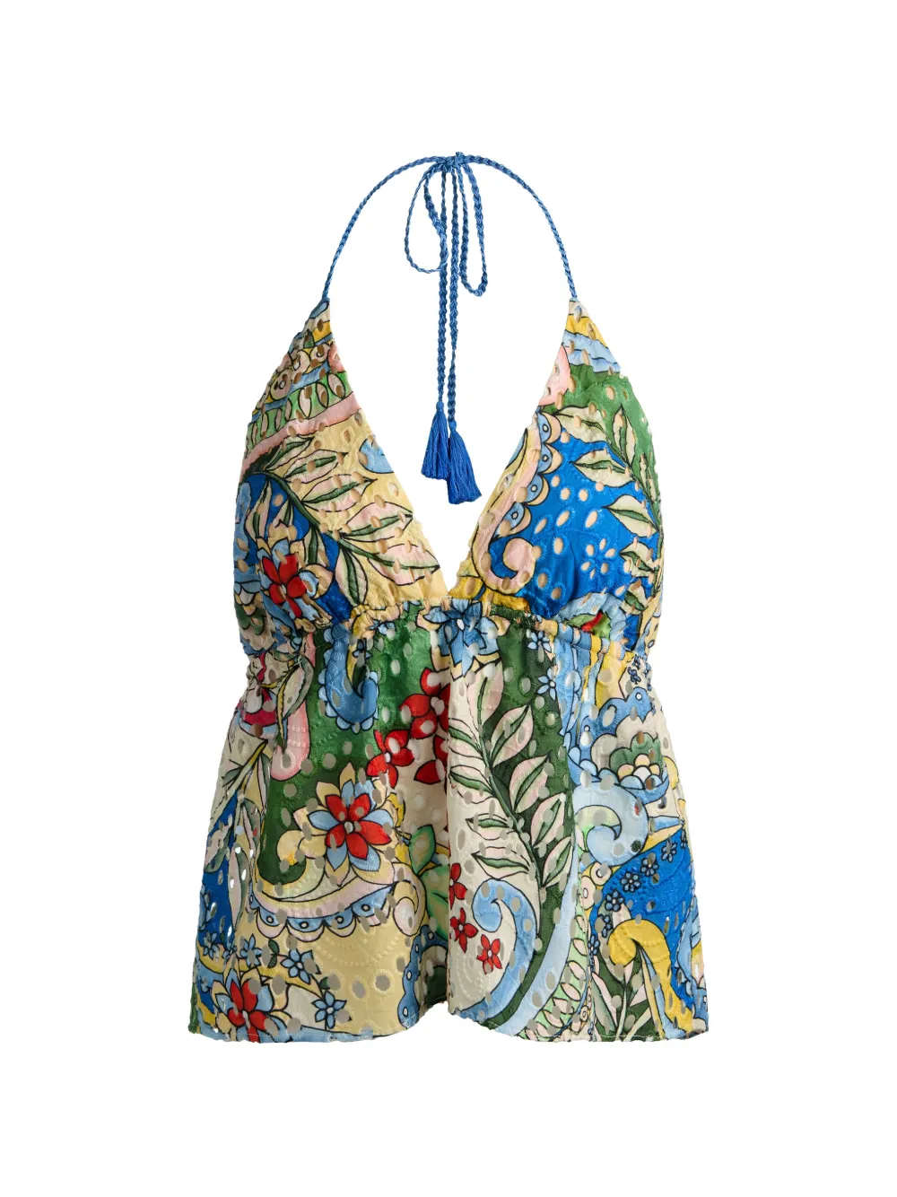 alice + olivia Karolina floral-print halter top - Giallo