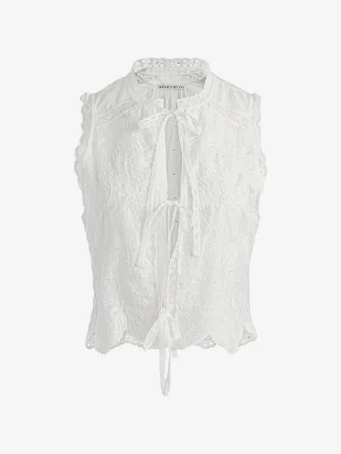 alice + olivia Amal タイフロント タンクトップ