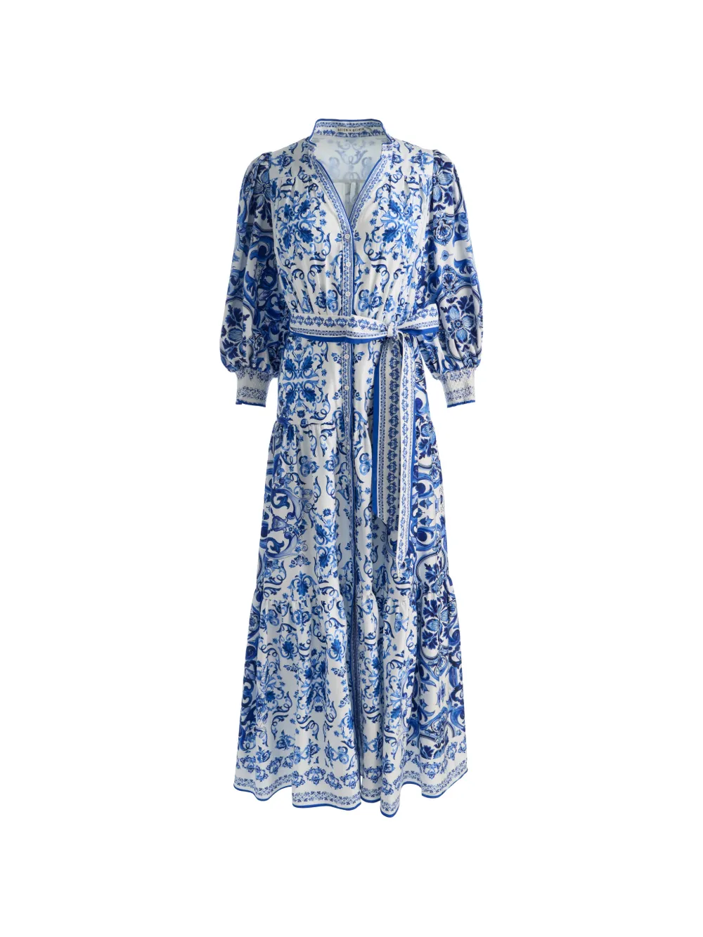 Alice And Olivia Cora Tiered Shirt Dress In Multi