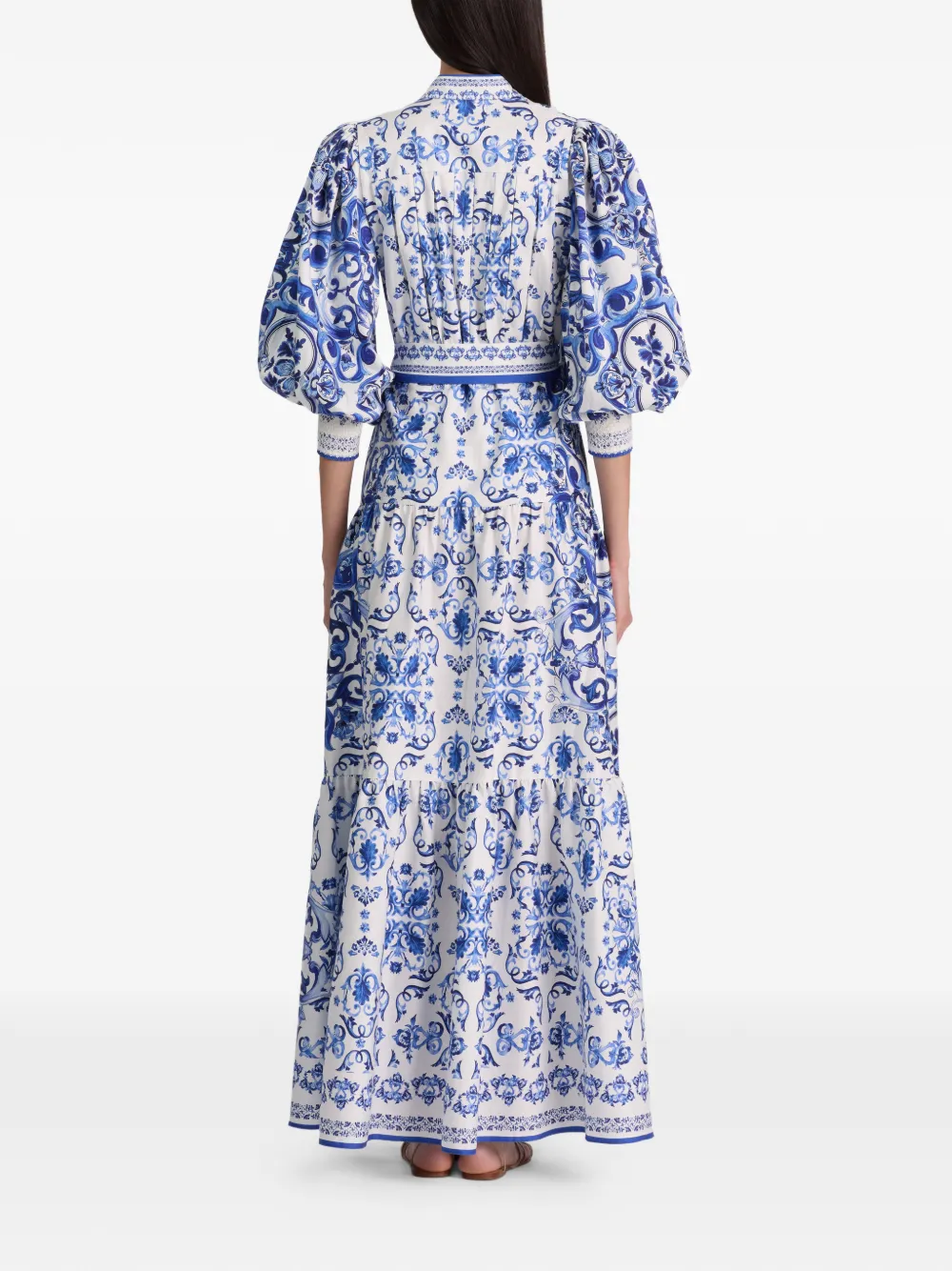 alice + olivia Cora gelaagde blousejurk Wit