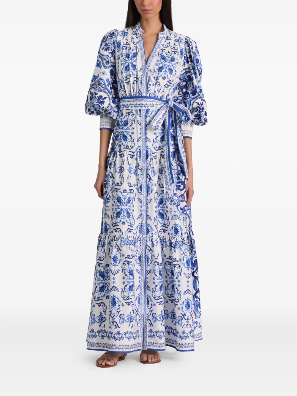alice + olivia Cora gelaagde blousejurk Wit
