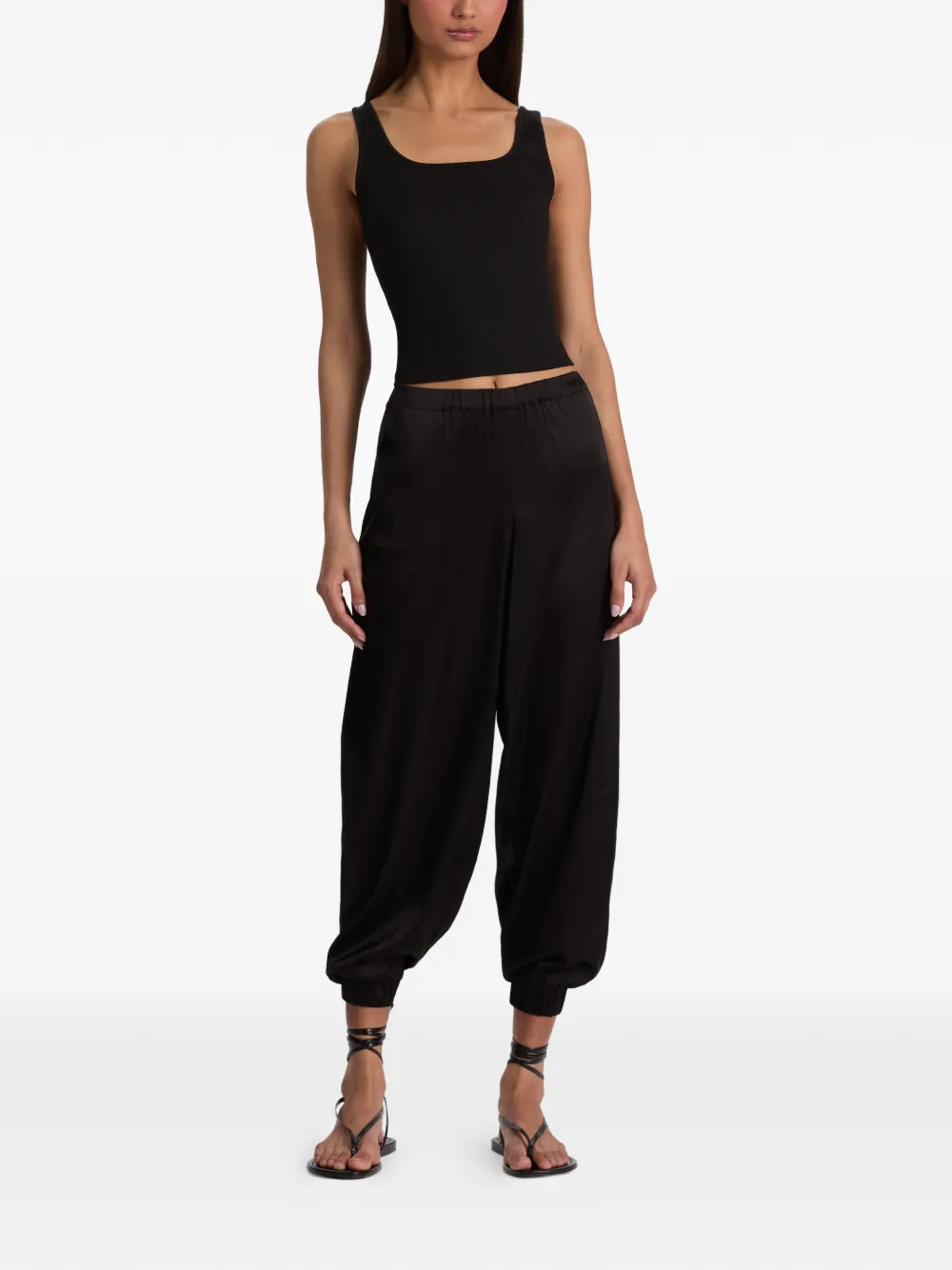 alice + olivia Declan broek met elastische cuffs Zwart