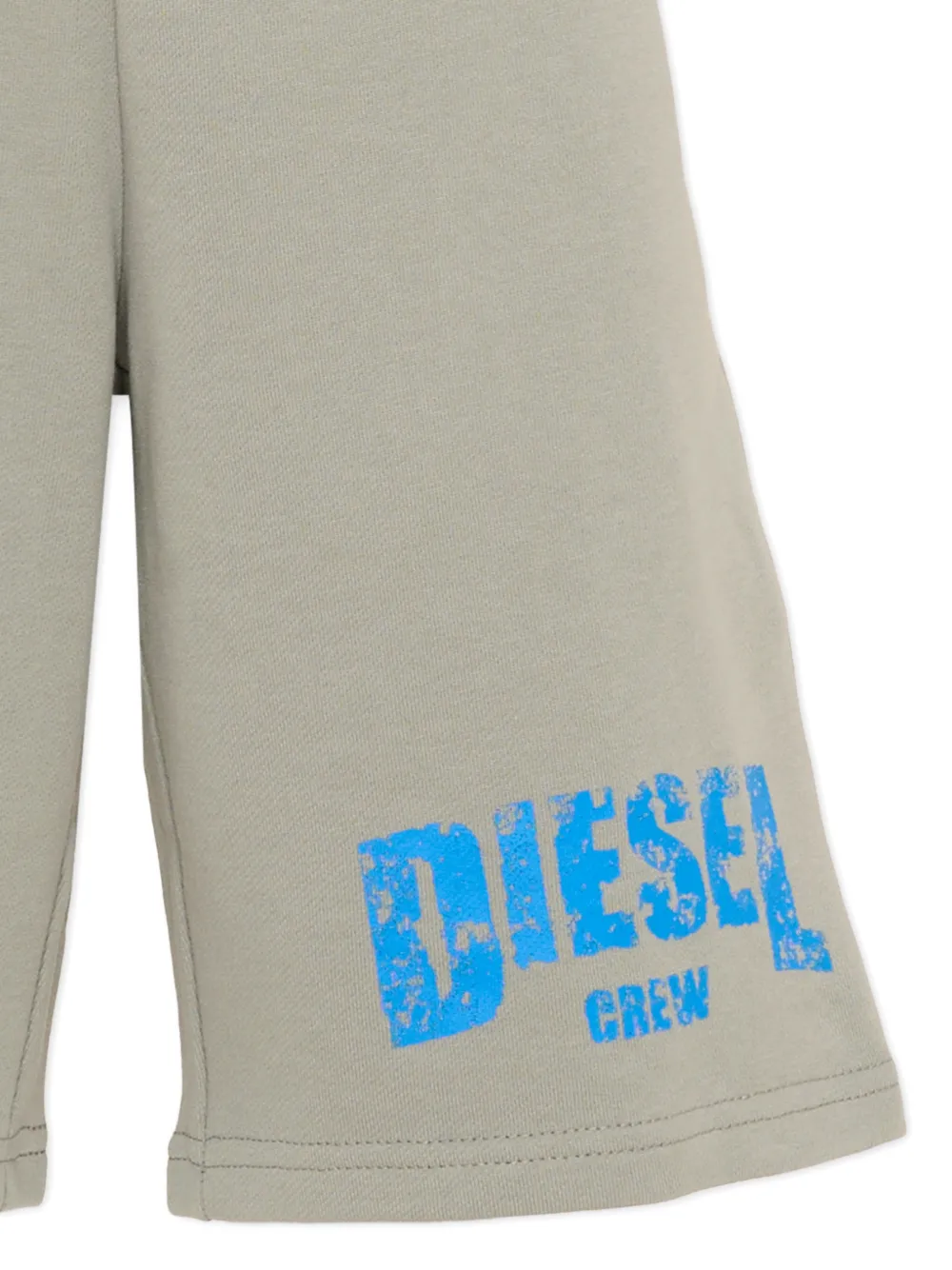 Diesel Kids Katoenen shorts met logoprint Groen