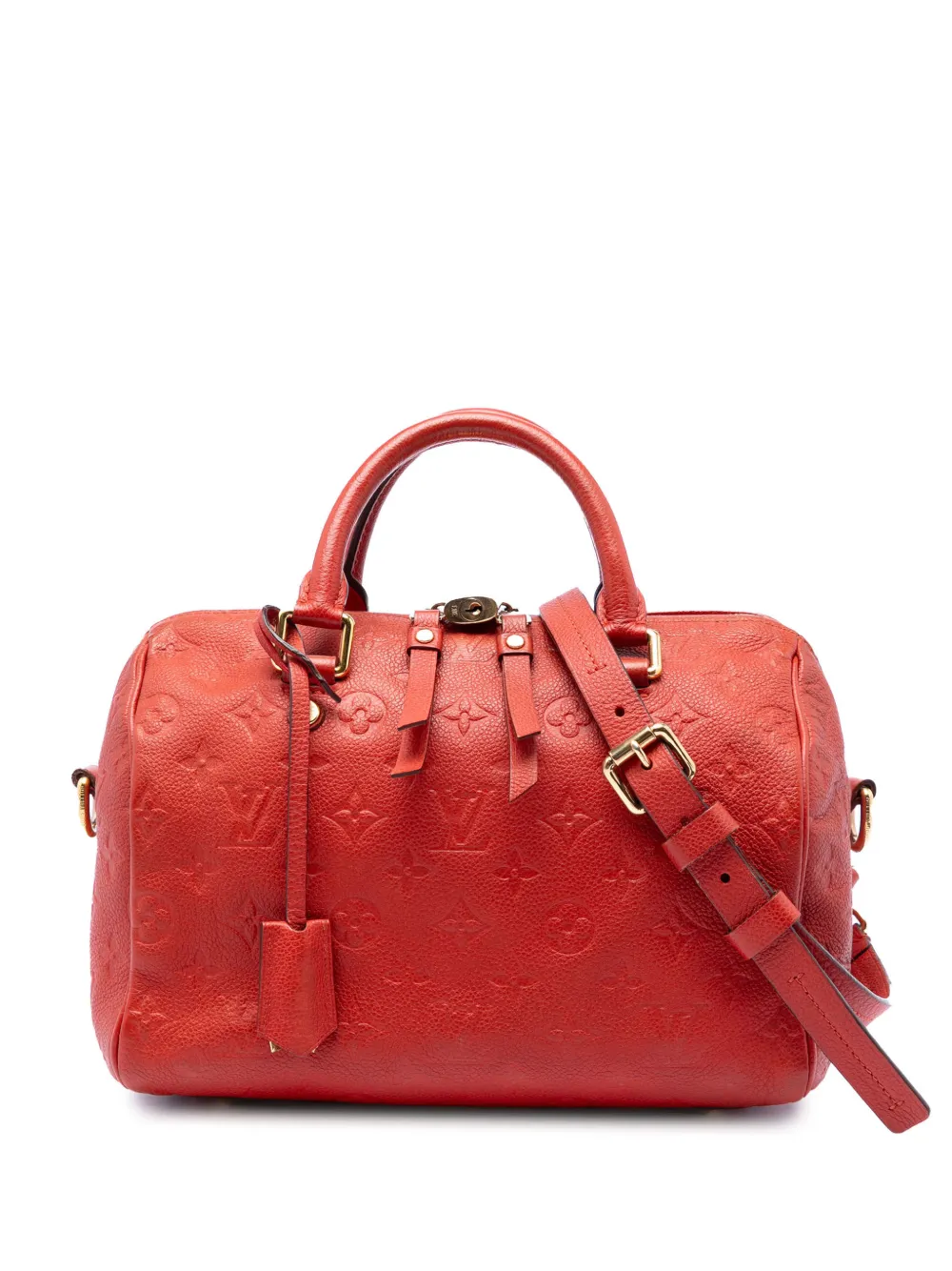 Louis Vuitton Pre-Owned 2012 Monogram Empreinte Speedy Bandouliere 25 satchel - Rosso