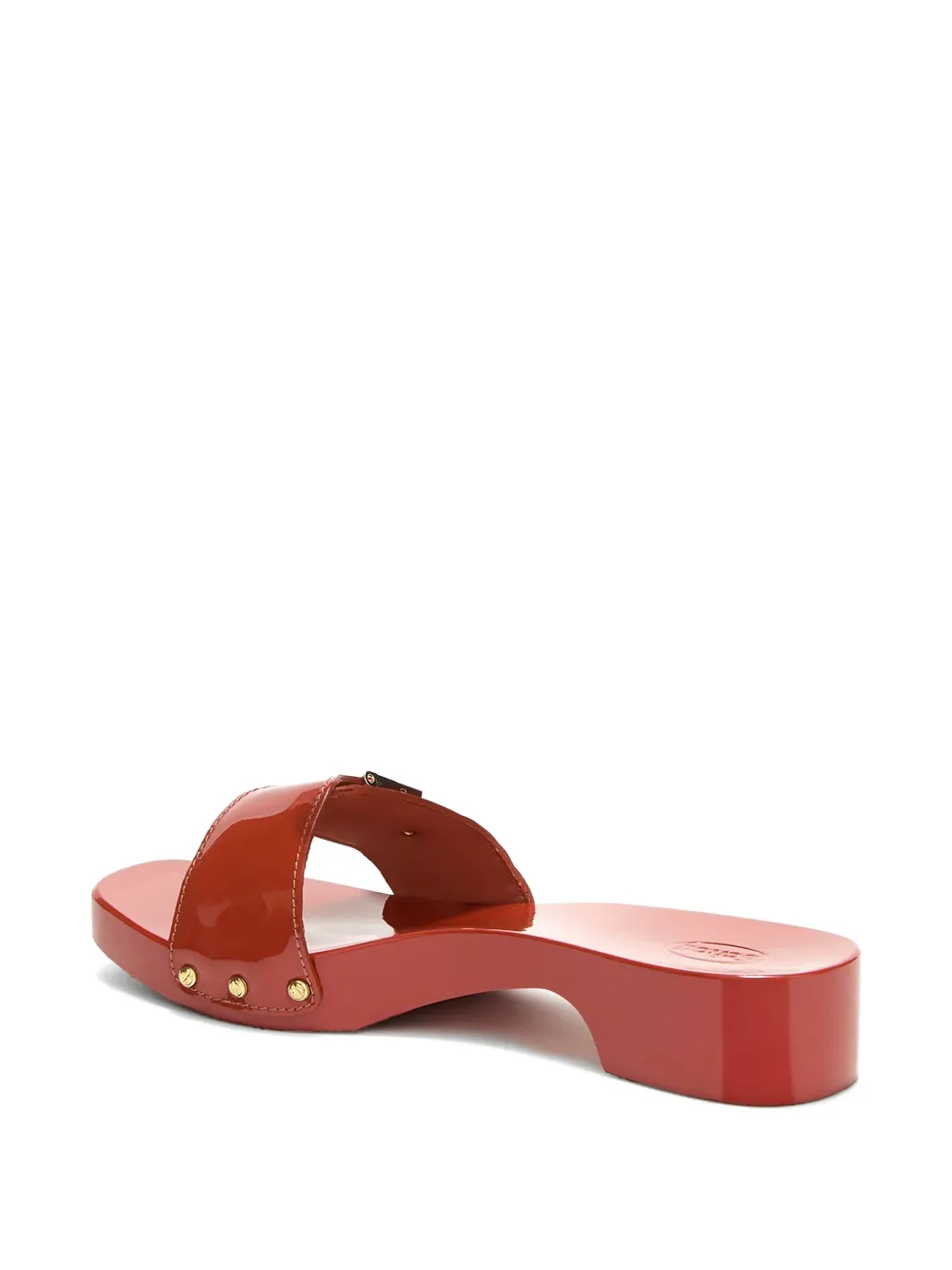 Scholl Pescura Cameron patent-finish sandals Rood