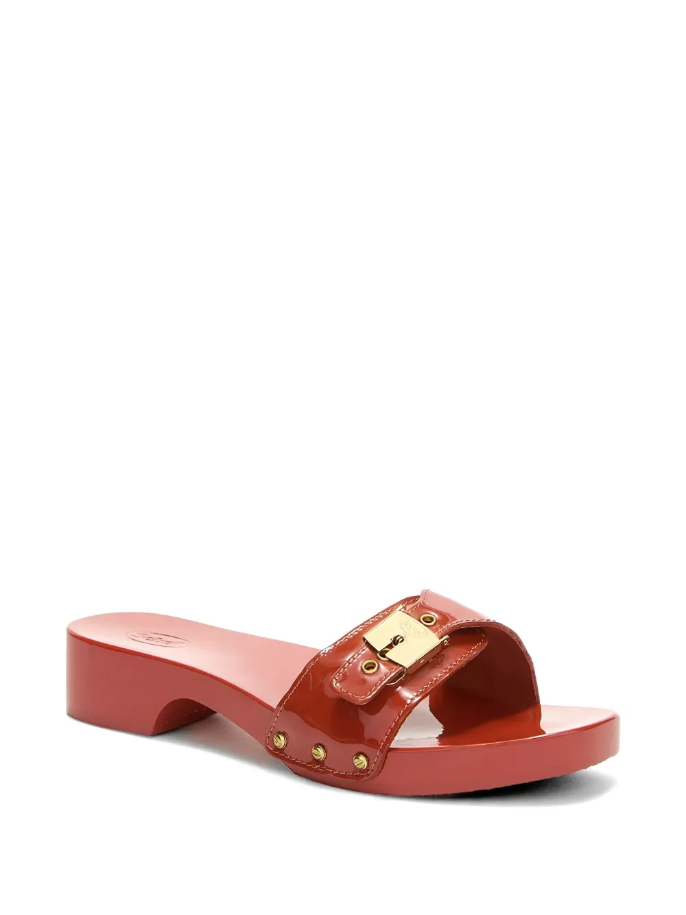 Scholl Pescura Cameron patent-finish sandals Rood