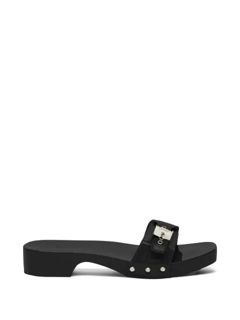 Scholl patent-leather buckled sandals
