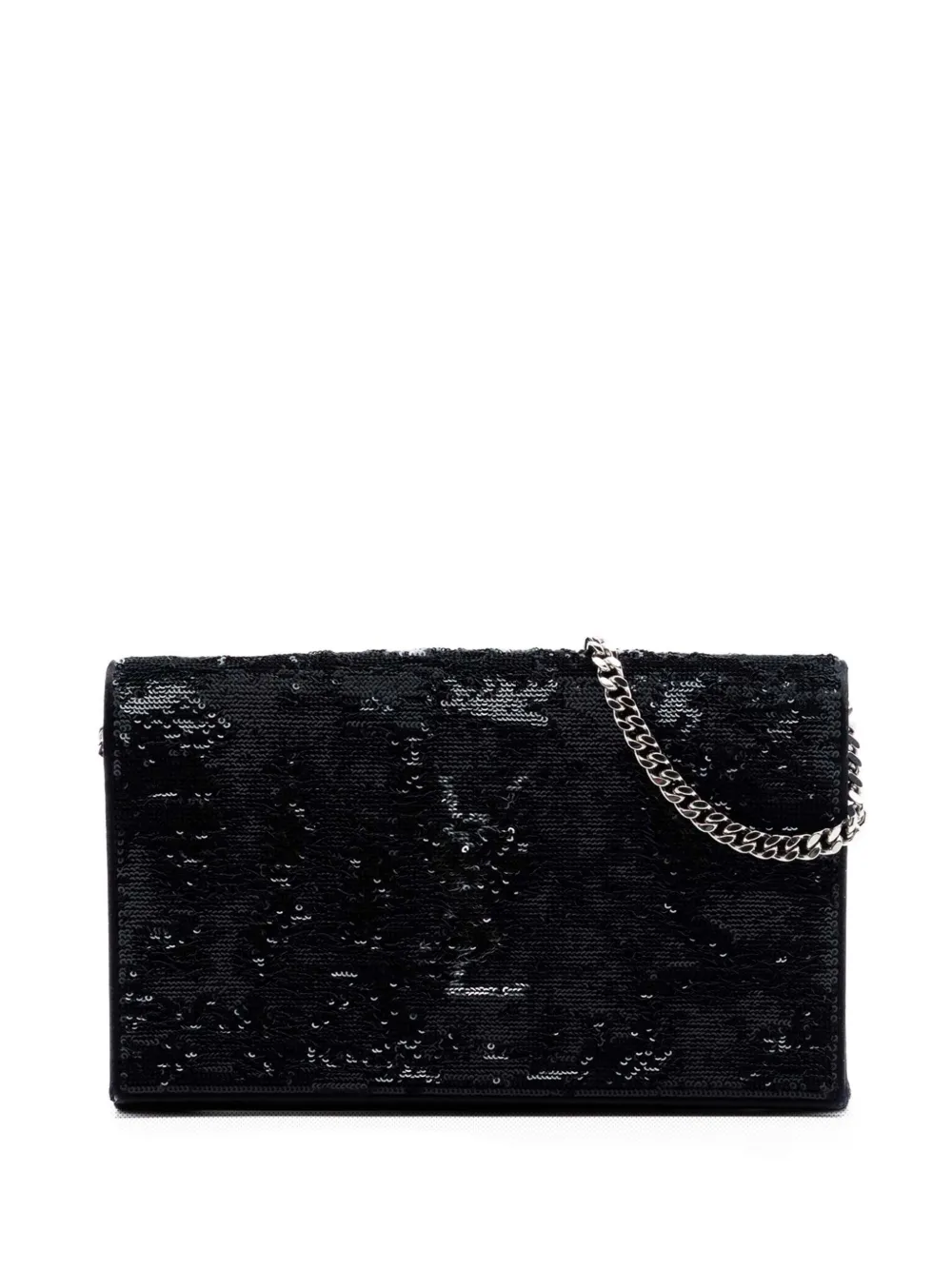Saint Laurent Pre-Owned 2017 Sequin Monogram Kate Wallet on Chain crossbody bag - Schwarz
