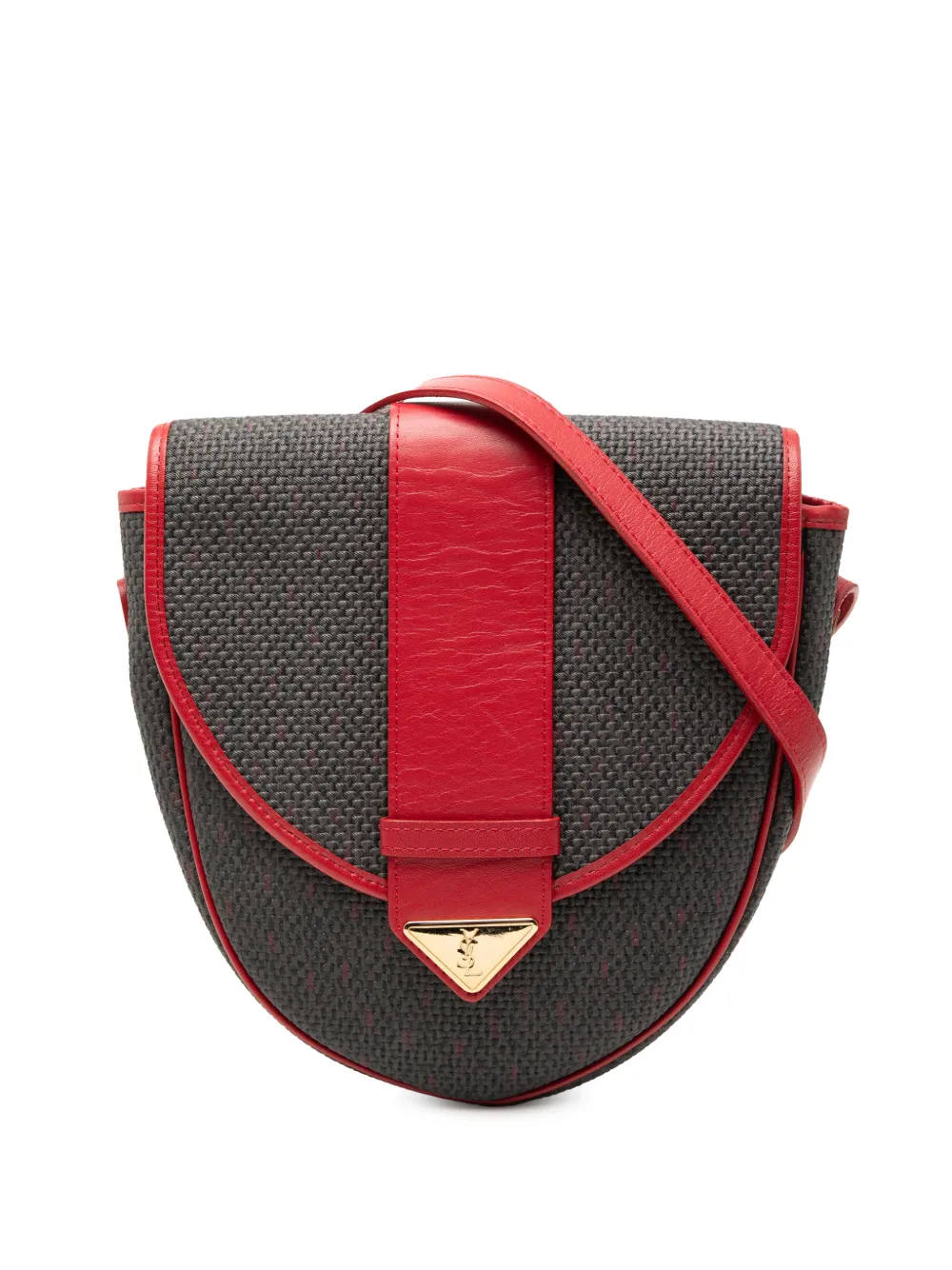 Saint Laurent Pre-Owned 20th Century Coated Canvas crossbody bag - Grigio