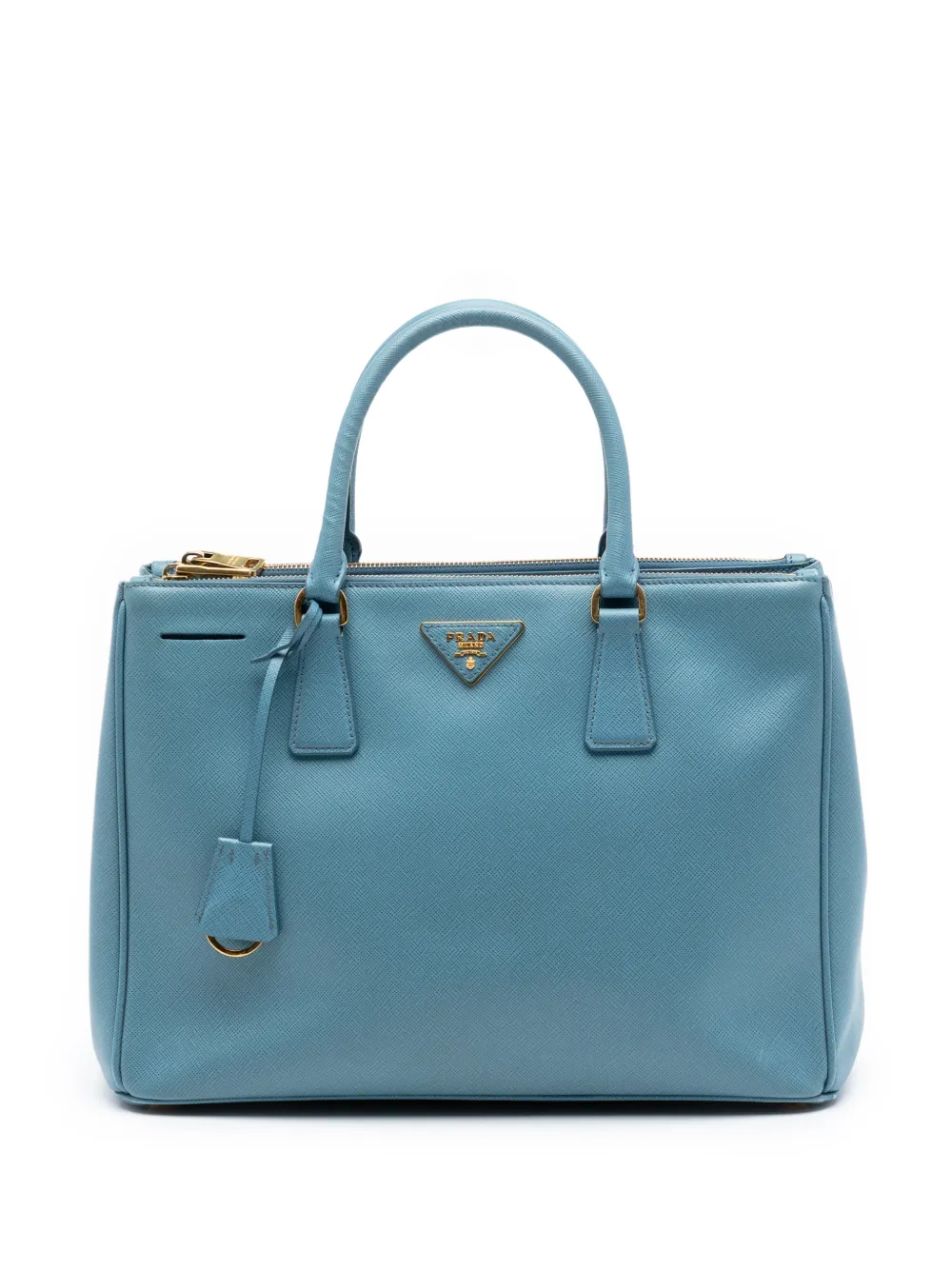 Prada Pre-Owned 2013-2026 Medium Saffiano Lux Galleria Double Zip satchel - Blu