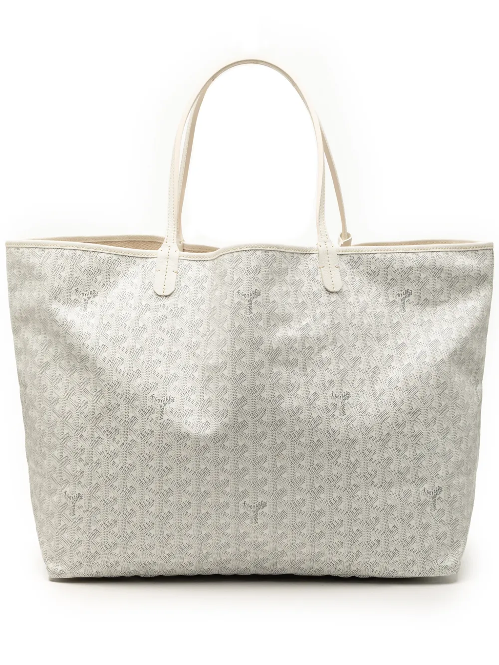 Goyard 2023 Goyardine Saint Louis GM Shopper GM in Weiß Goyardine-Leder