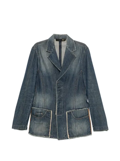 Roberto Cavalli Vintage chaqueta vaquera con solapa de muescas 2000