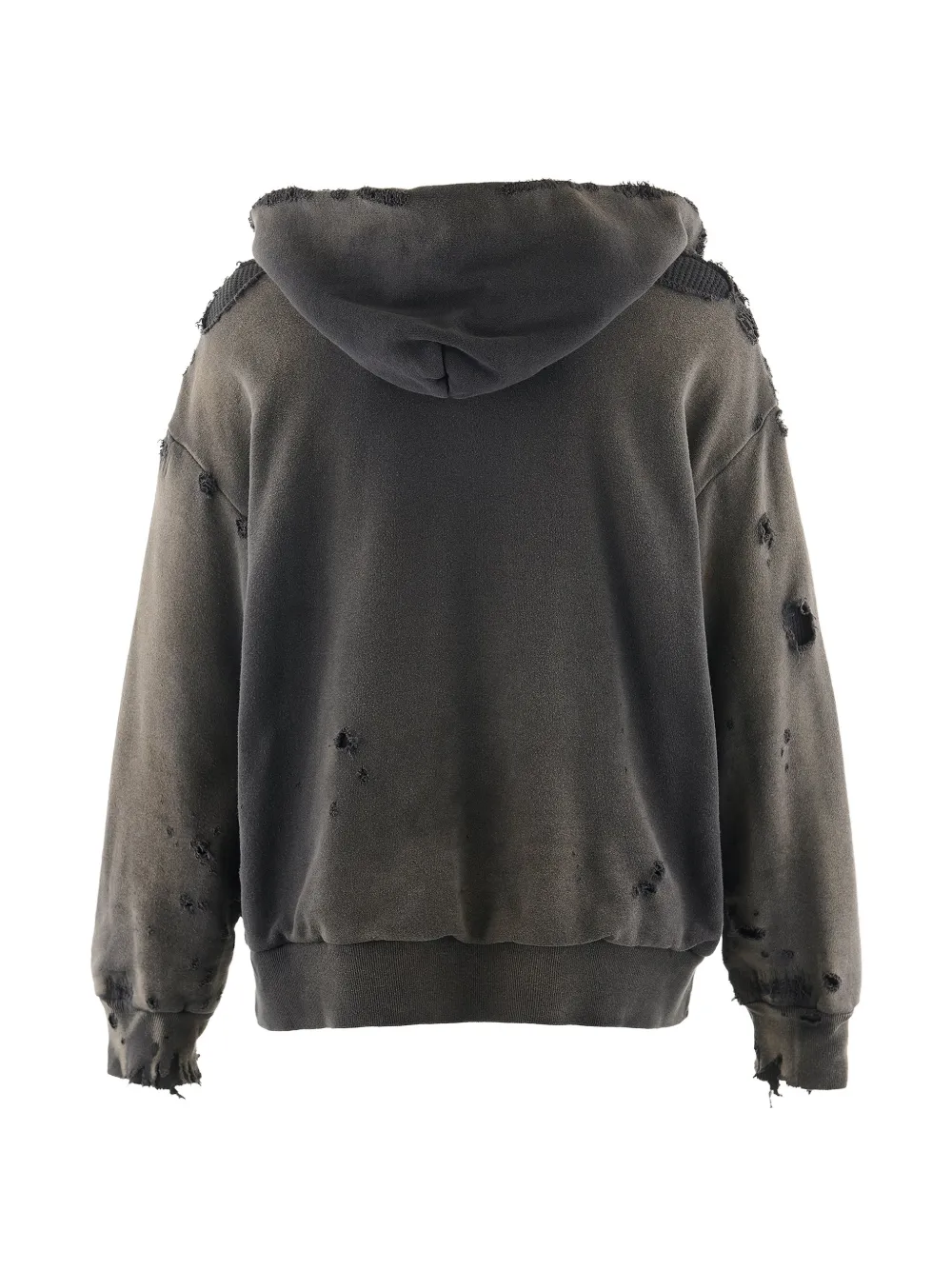 SAINT MXXXXXX Gerafelde hoodie met logopatch Grijs