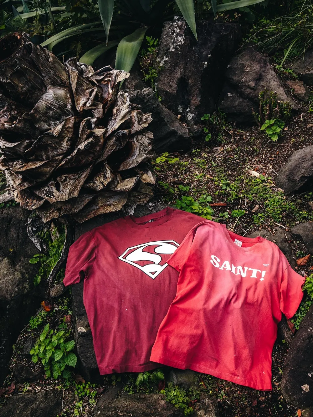 SAINT MXXXXXX T-shirt met print Rood