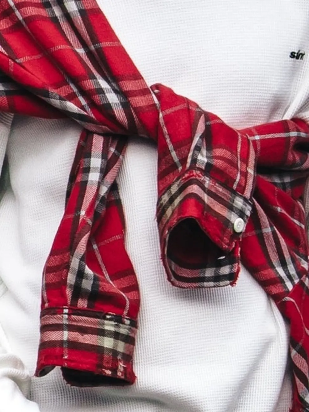 SAINT MXXXXXX Gerafeld geruit shirt Rood