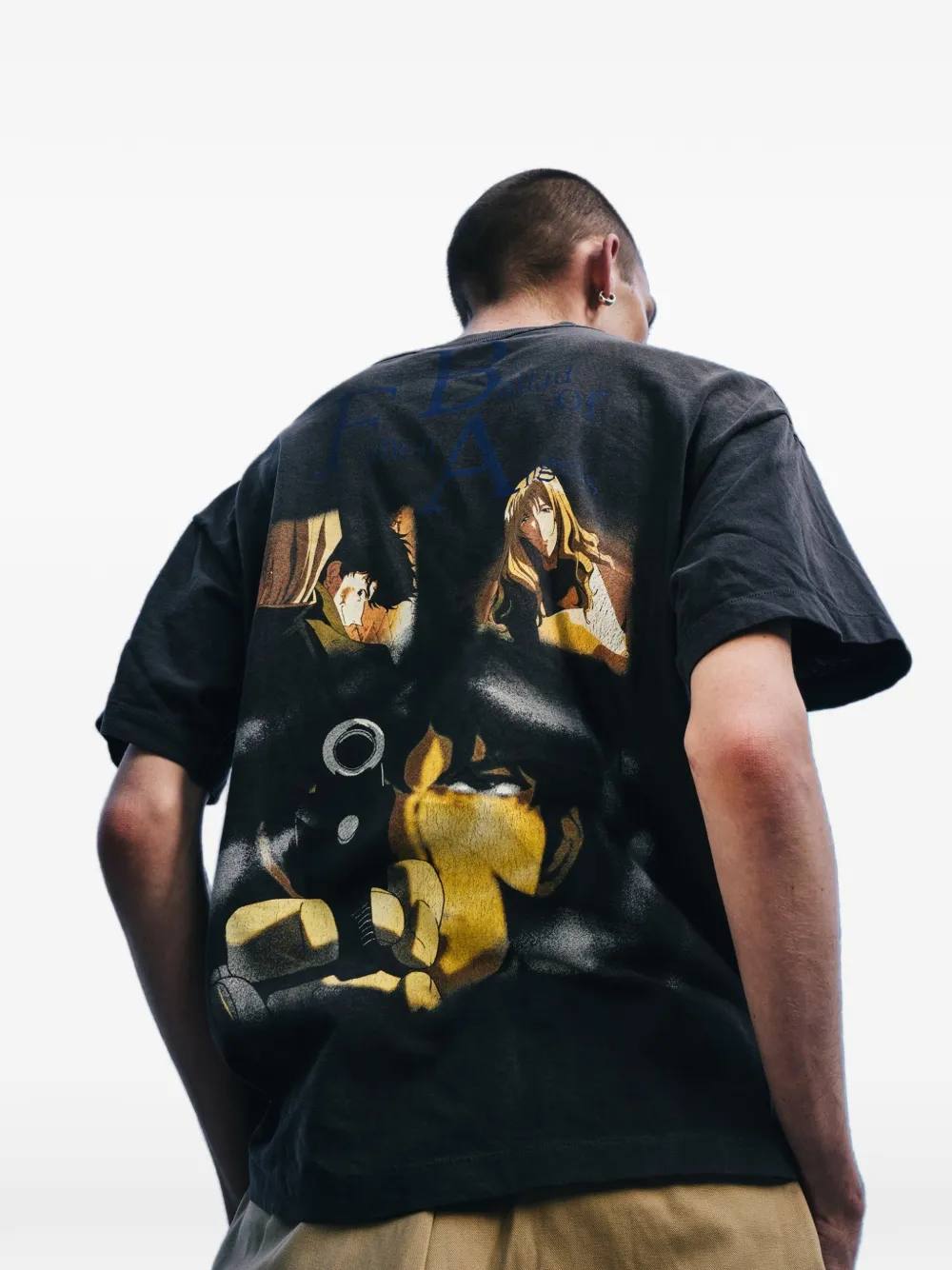 SAINT MXXXXXX x Cowboy Bebop T-shirt met grafische prints Zwart