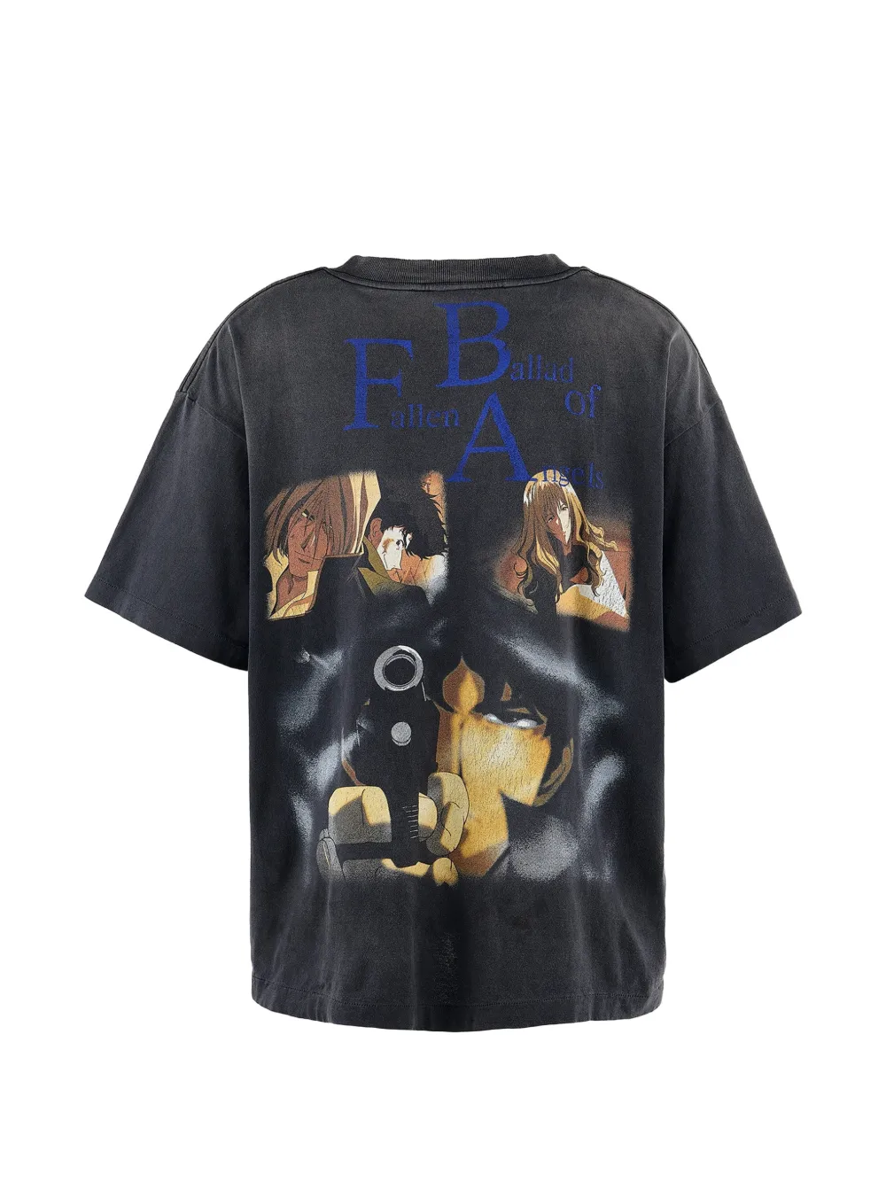 SAINT MXXXXXX x Cowboy Bebop T-shirt met grafische prints Zwart