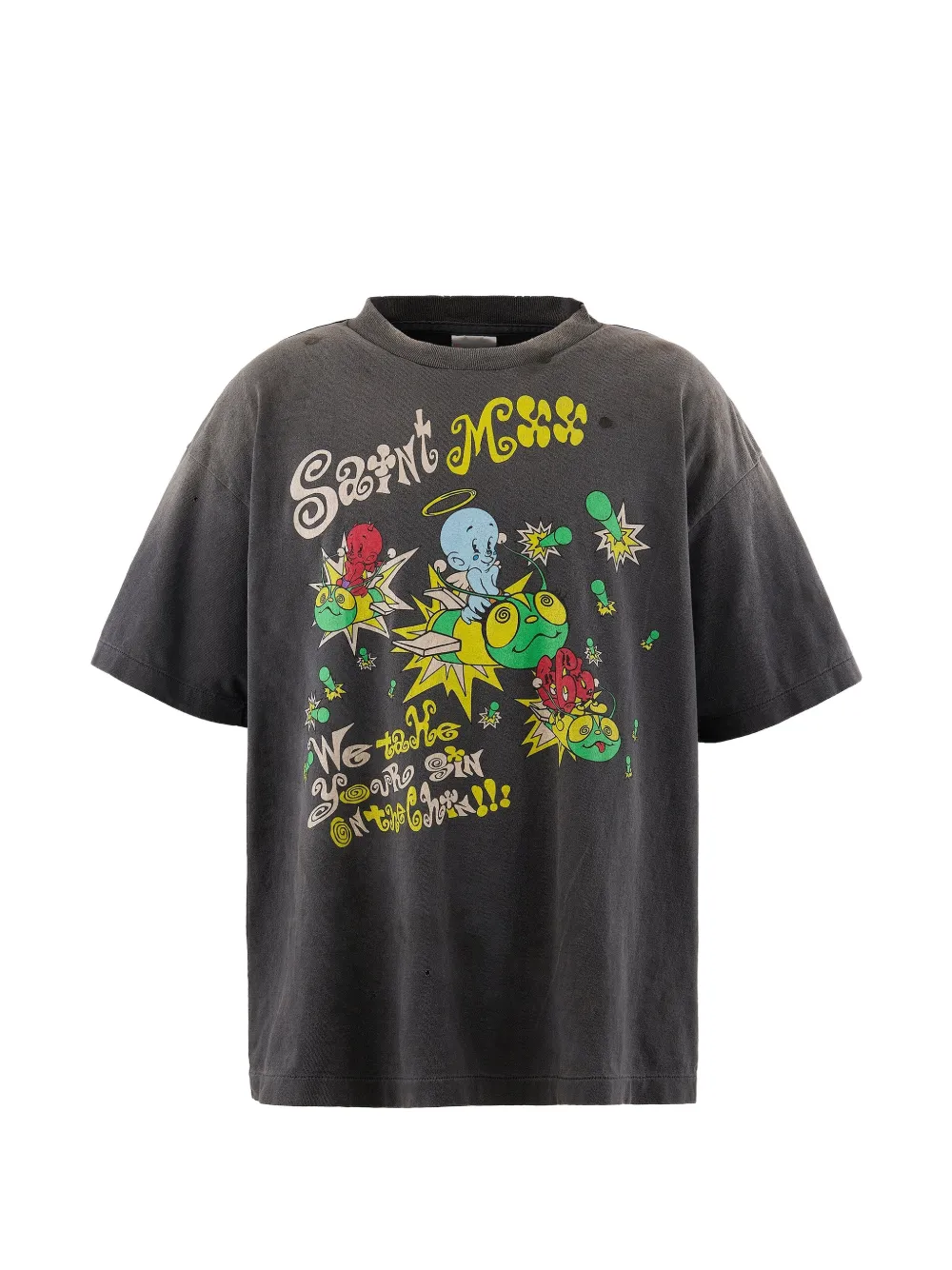 SAINT MXXXXXX graphic-print T-shirt - Nero