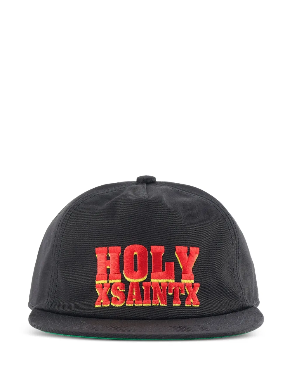 SAINT MXXXXXX embroidered flat-peak cap - Nero