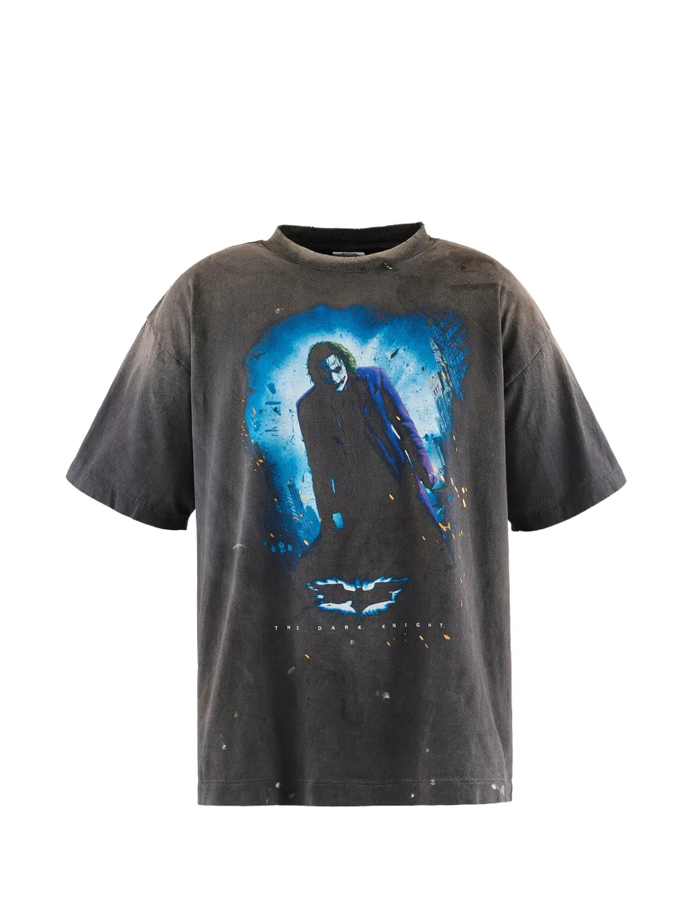 SAINT MXXXXXX x Batman BTM graphic-print distressed T-shirt - Grigio