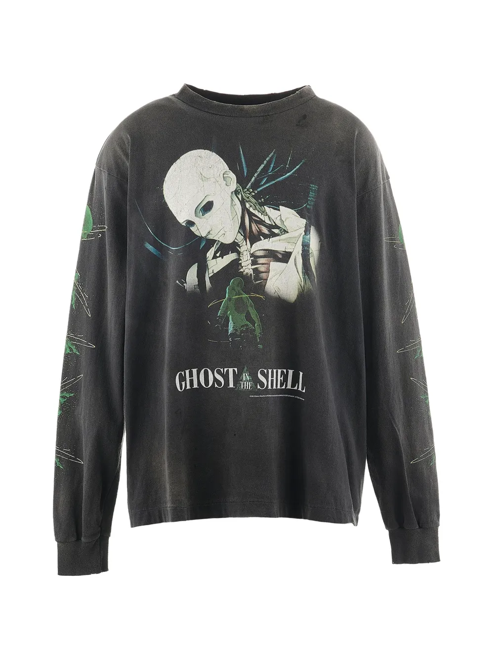 SAINT MXXXXXX Ghost in the Shell graphic-print long-sleeve T-shirt - Nero