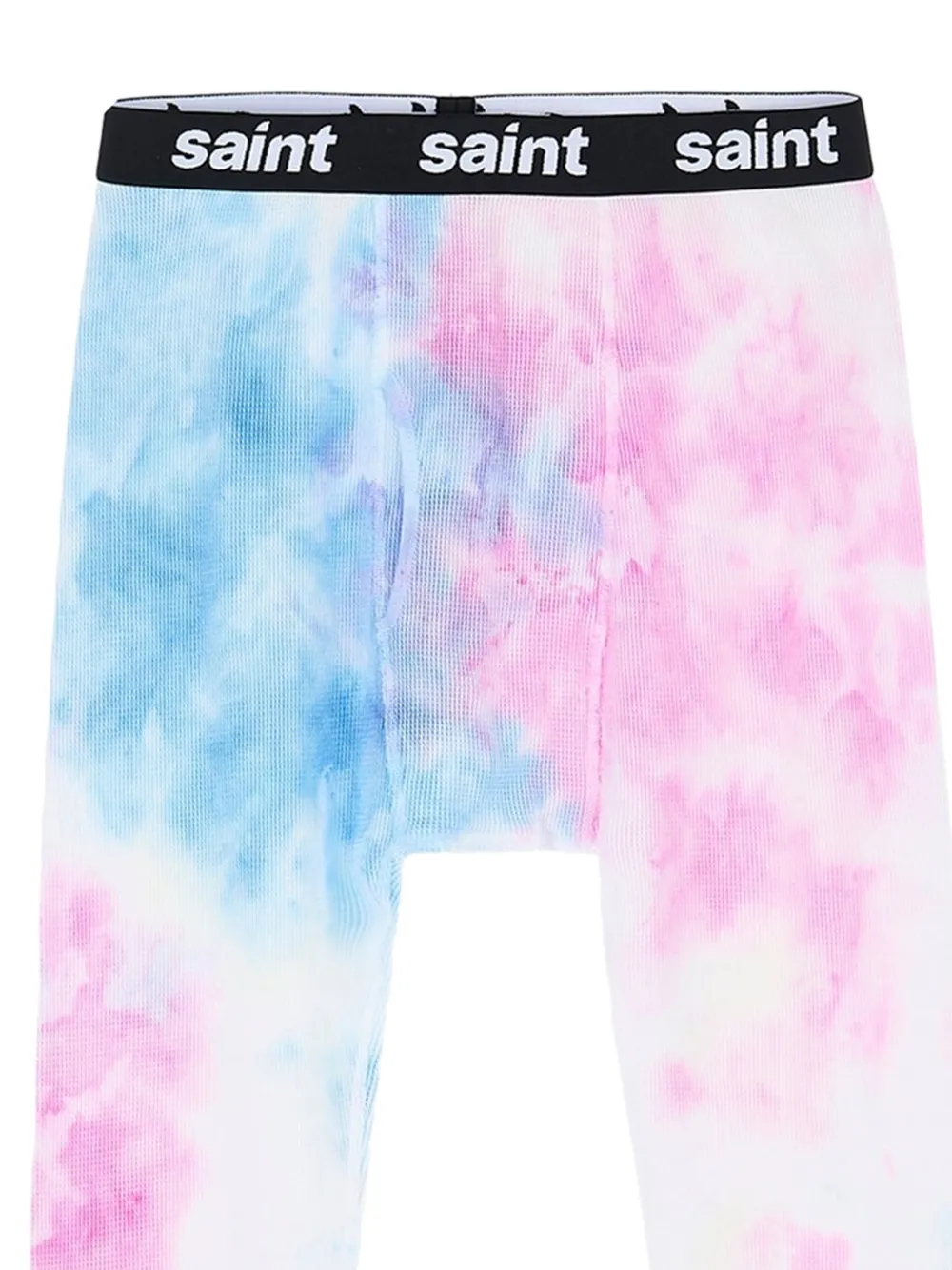 SAINT MXXXXXX Thermo broek met tie-dye print Wit