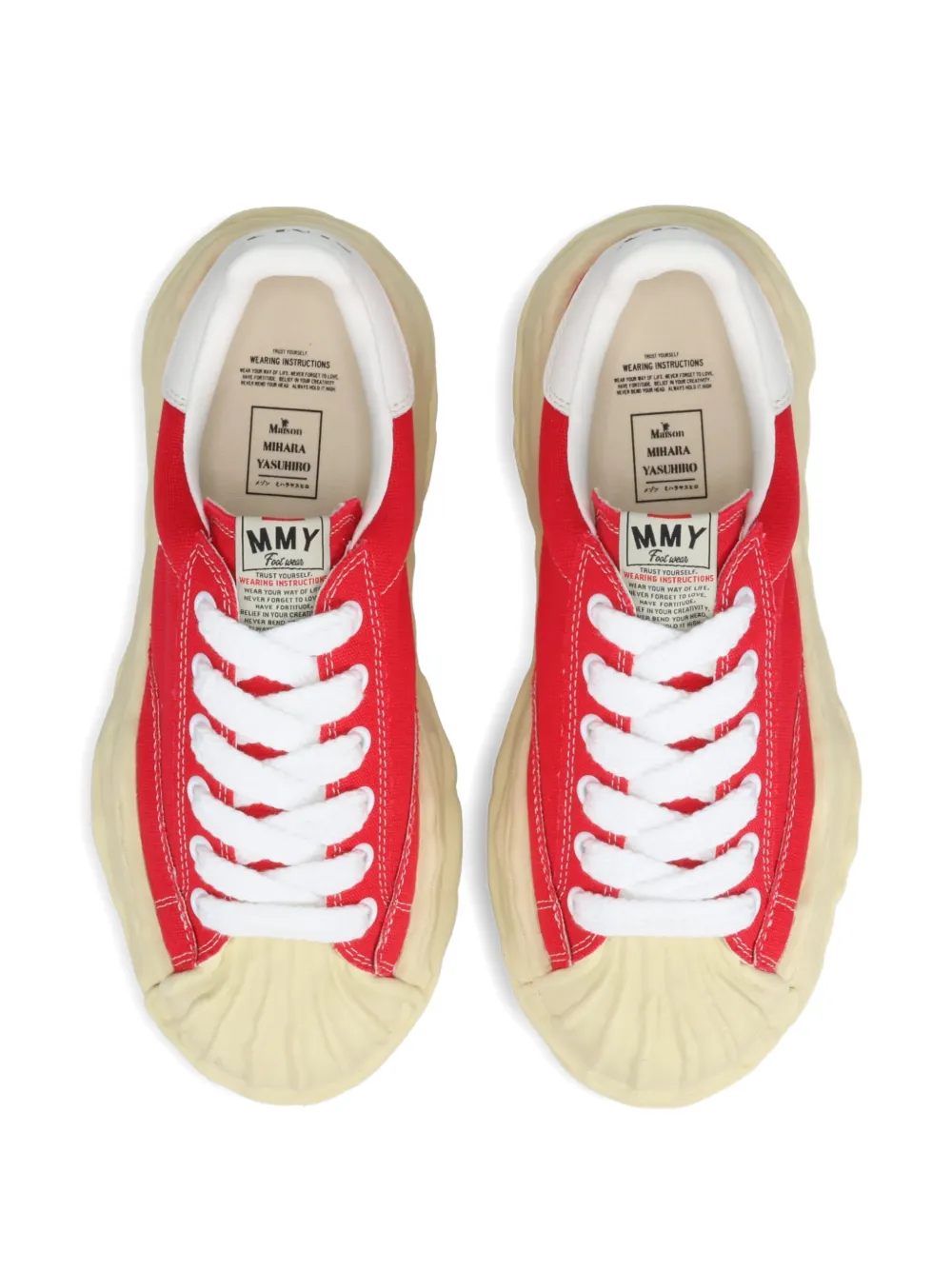 Maison MIHARA YASUHIRO Blakey canvas sneakers Rood