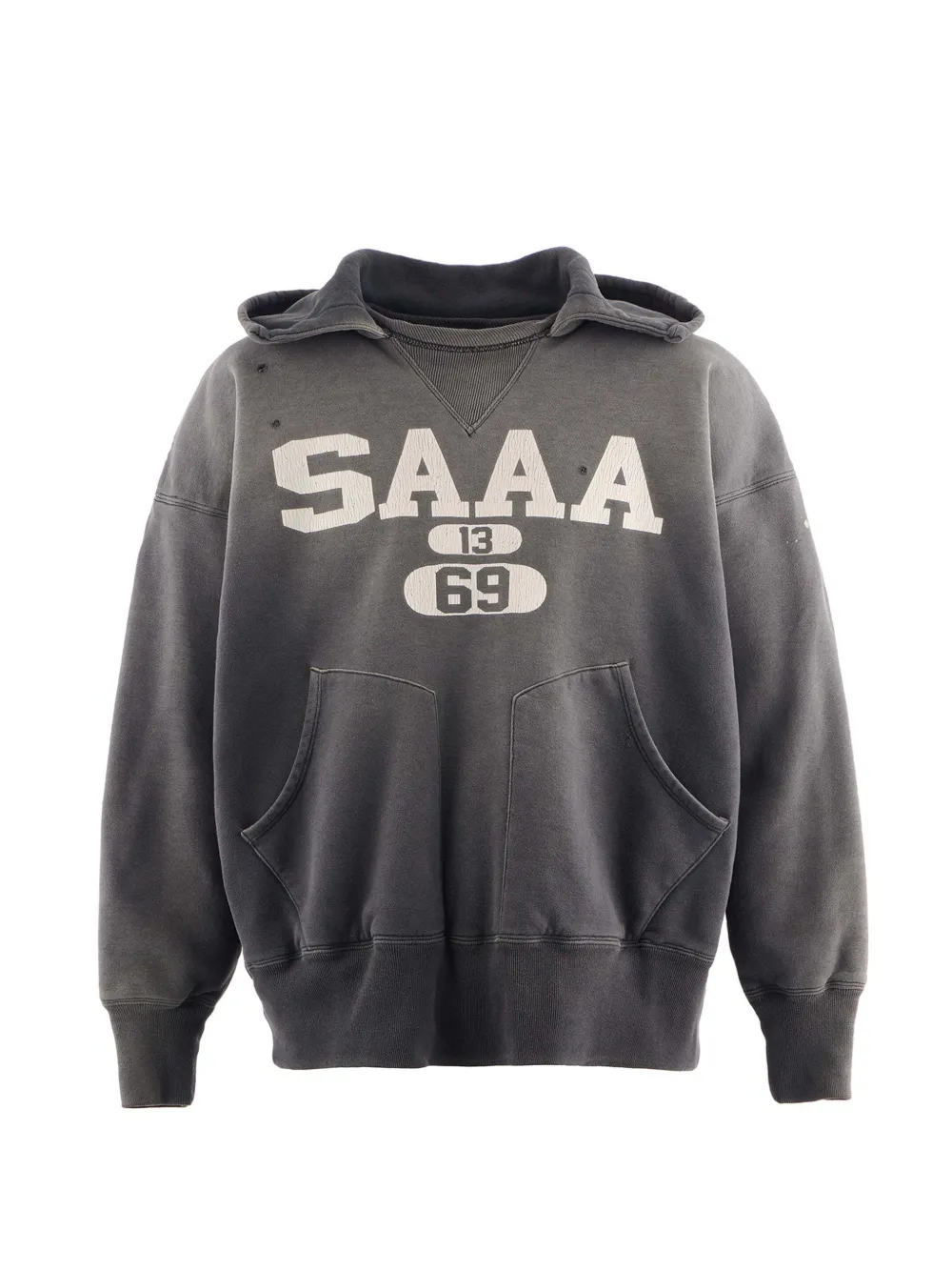 SAINT MXXXXXX BerBerJin logo-print hoodie - Grey