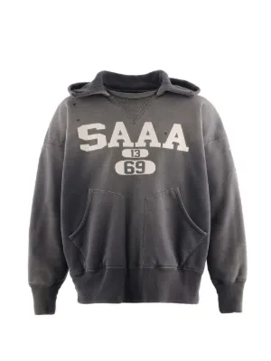 SAINT MXXXXXX ダメージ パーカー | グレー | FARFETCH JP