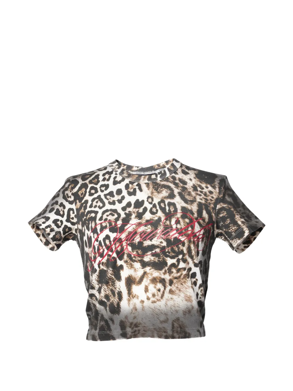 Ksubi x Mowalola leopard print T-shirt - Marrone