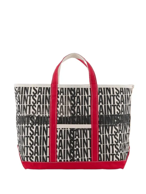 SAINT MXXXXXX logo-print canvas tote bag