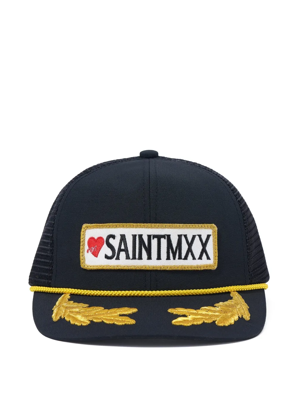 SAINT MXXXXXX logo-patch mesh baseball hat - Schwarz