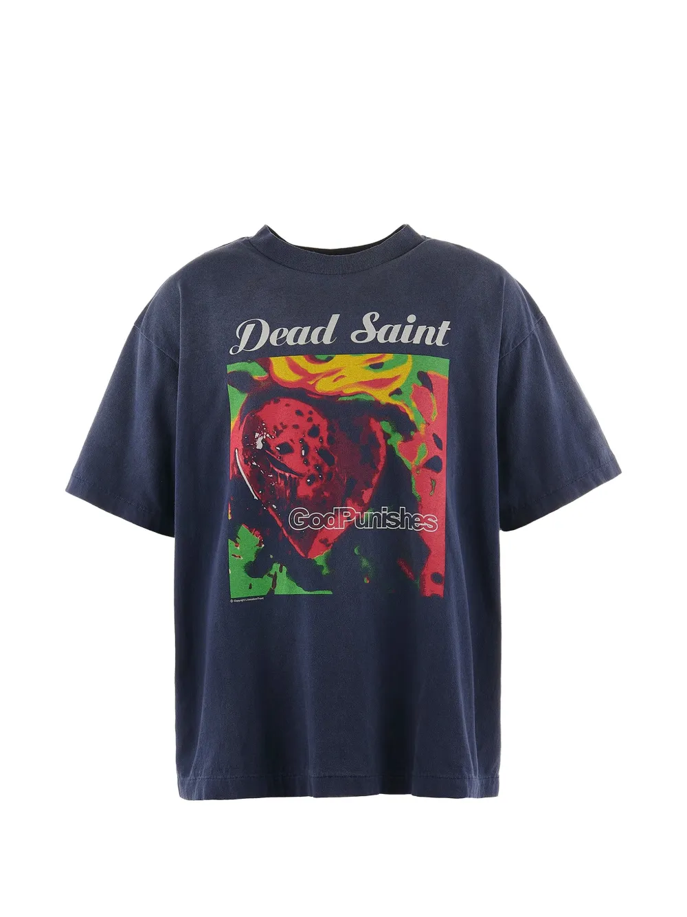 SAINT MXXXXXX graphic-print T-shirt - Blu
