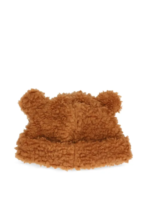 BASICKS bear-ear Fleece Beanie Hat | Brown | FARFETCH GE