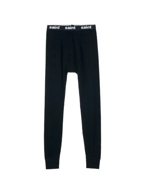 SAINT MXXXXXX thermal logo-waistband trousers