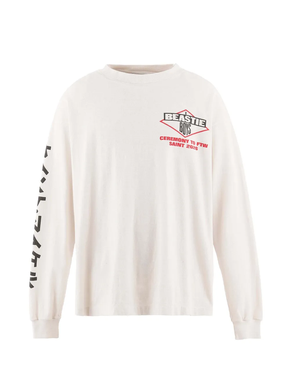 SAINT MXXXXXX graphic-print long-sleeve T-shirt - Toni neutri