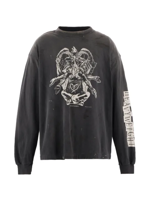 SAINT MXXXXXX graphic-print long-sleeve T-shirt