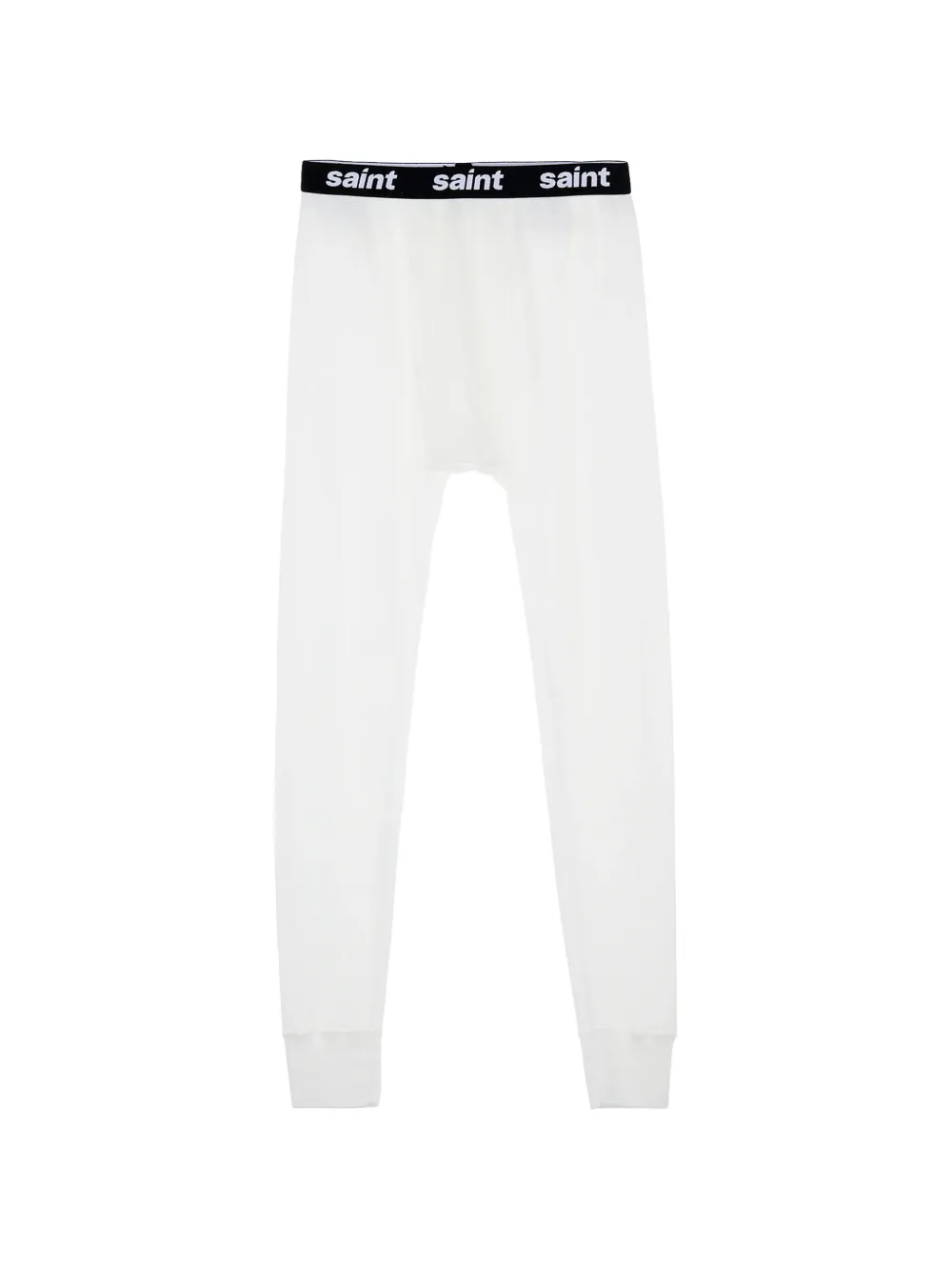 SAINT MXXXXXX logo-waistband thermal trousers - Bianco