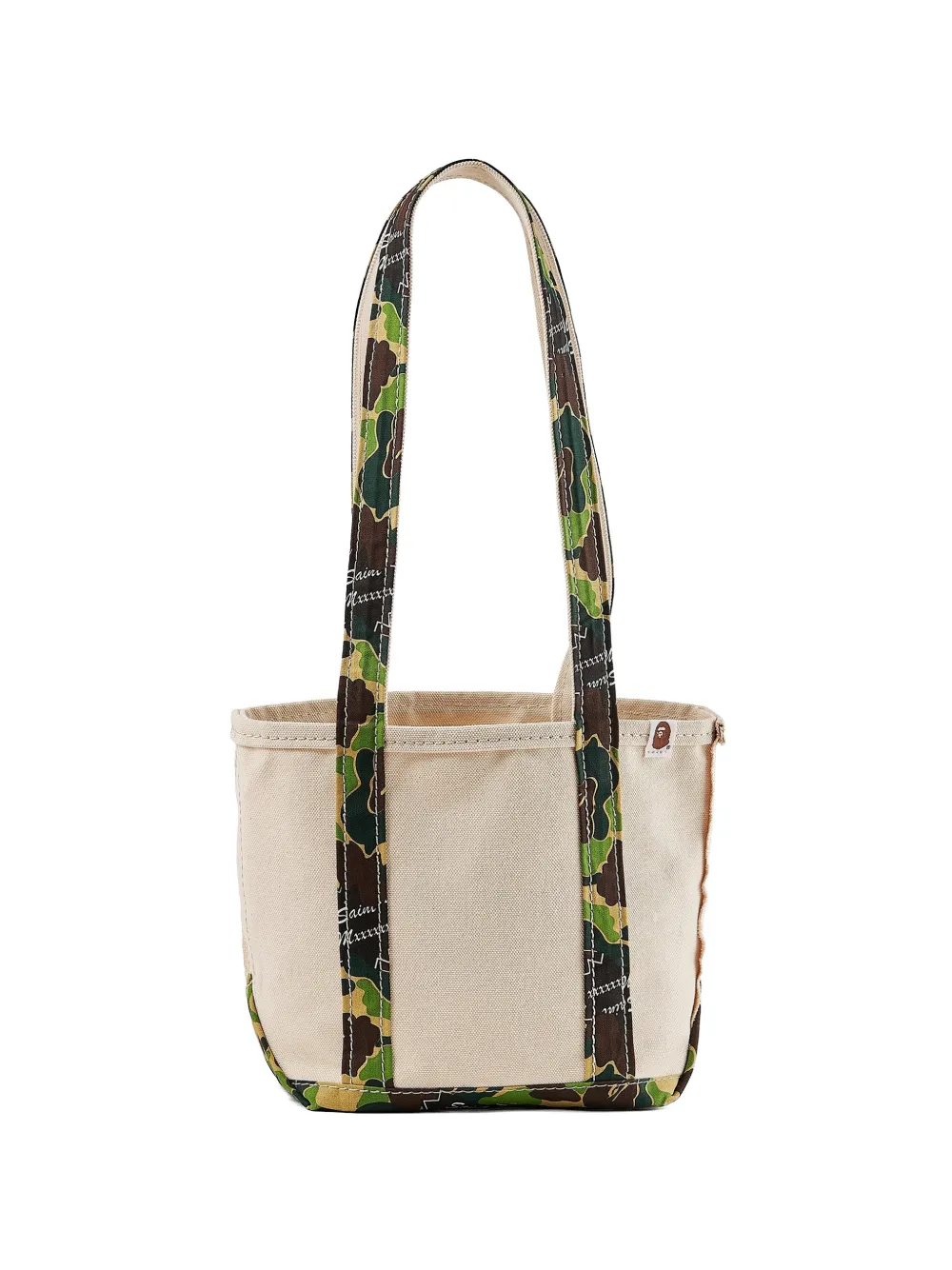 SAINT MXXXXXX x A BATHING APE® camo-print canvas shoulder bag - Toni neutri