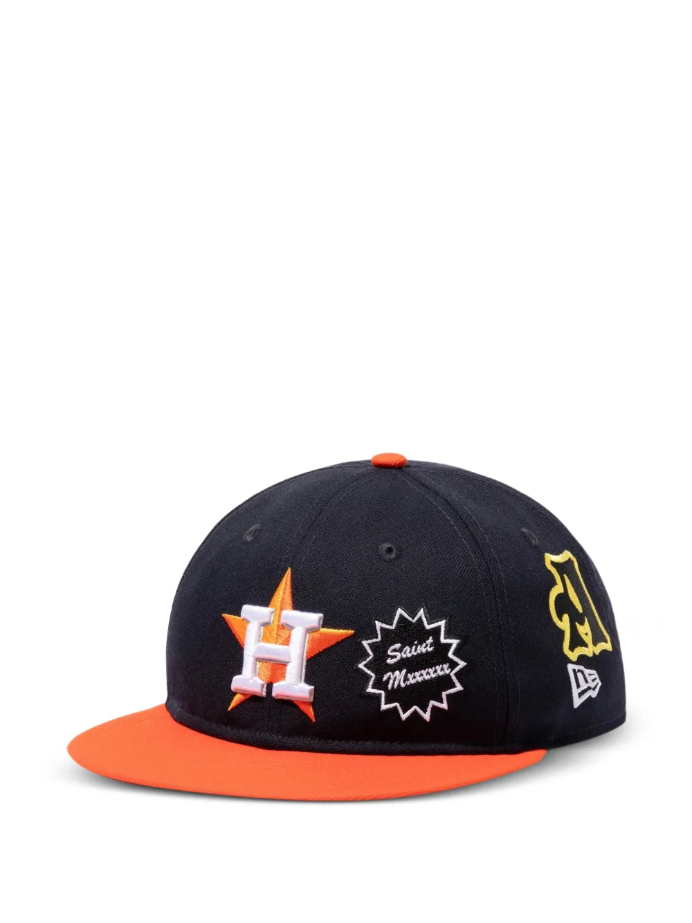 SAINT MXXXXXX Pet met logopatch en borduurwerk Blauw