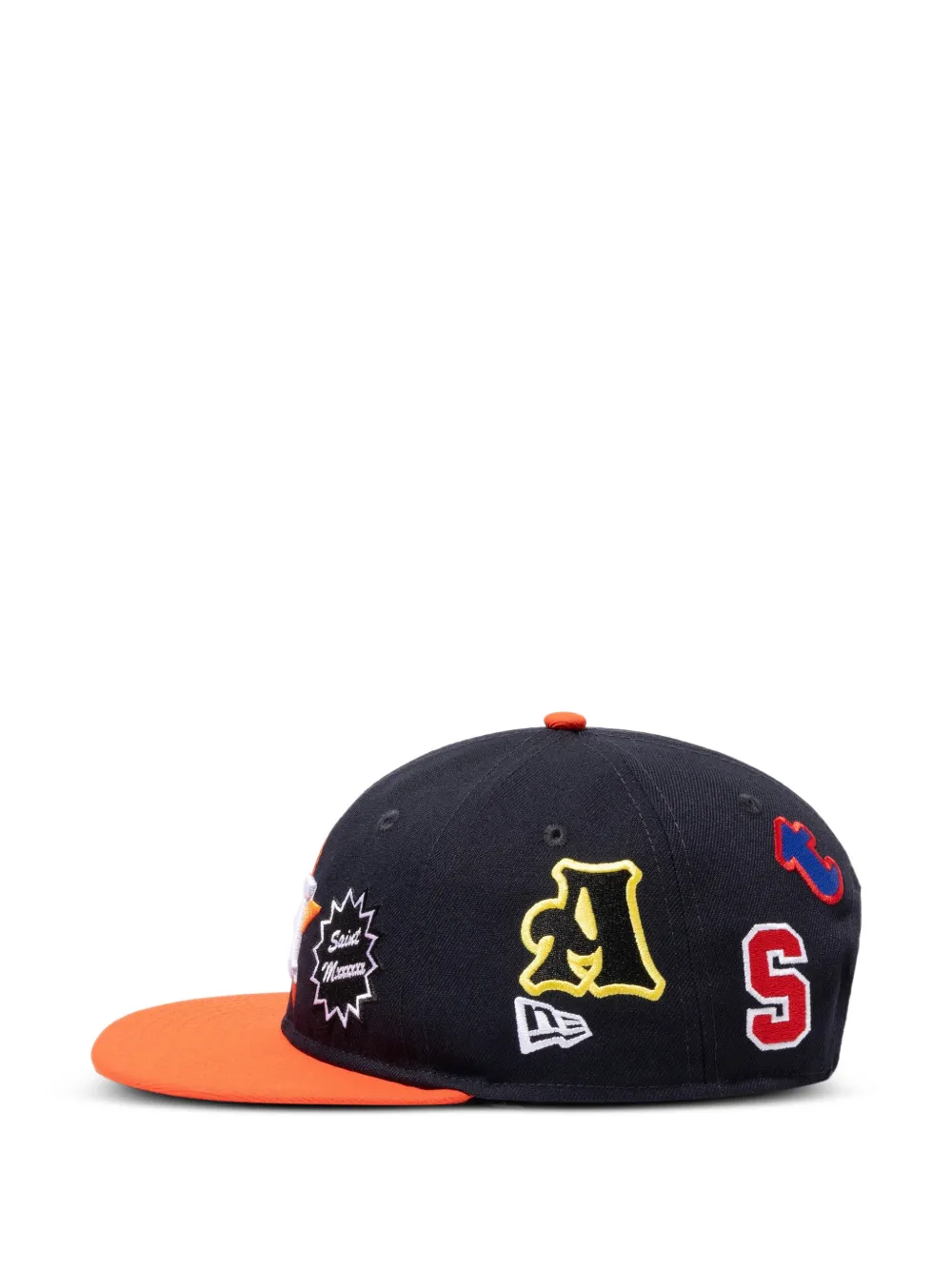 SAINT MXXXXXX Pet met logopatch en borduurwerk Blauw