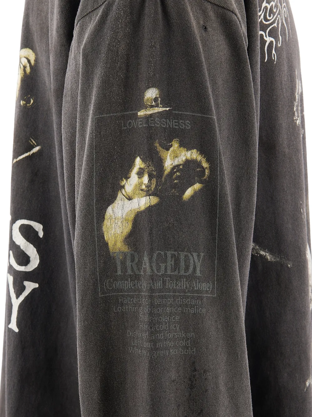 SAINT MXXXXXX T-shirt met Medusa-print en lange mouwen Zwart