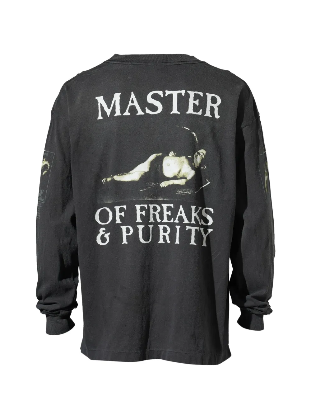 SAINT MXXXXXX T-shirt met Medusa-print en lange mouwen Zwart