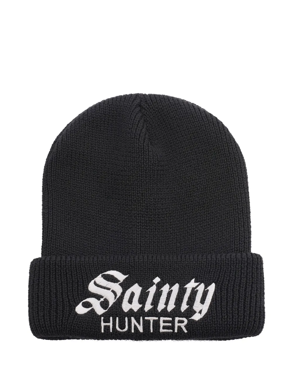 SAINT MXXXXXX X x Bounty Hunter logo-embroidered beanie hat - Nero