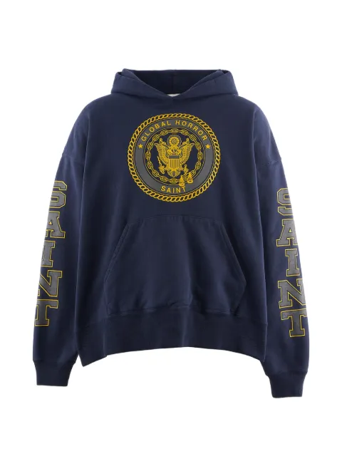 SAINT MXXXXXX logo-print graphic-print hoodie