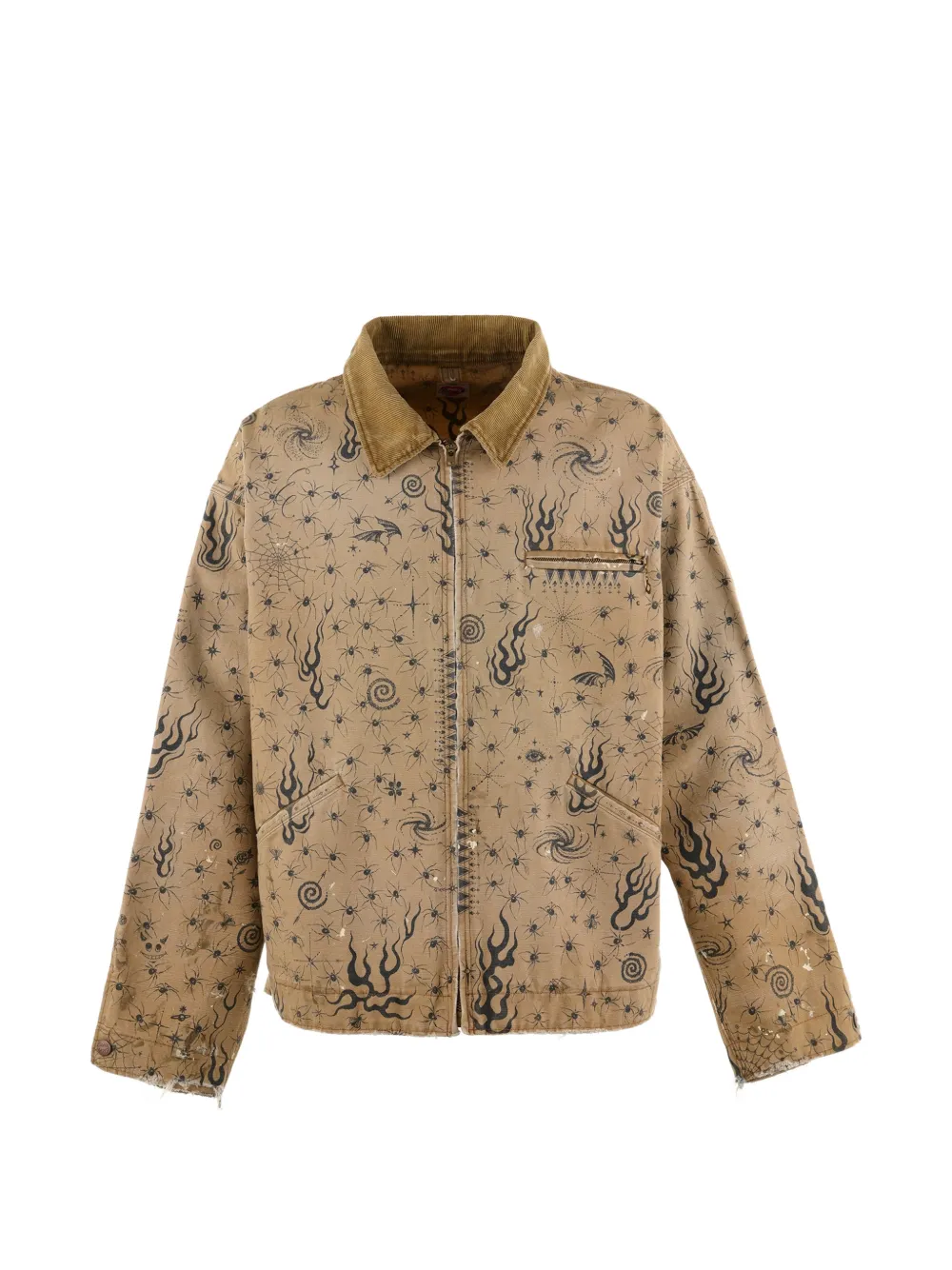 SAINT MXXXXXX x Dr. Woo graphic-print jacket - Toni neutri
