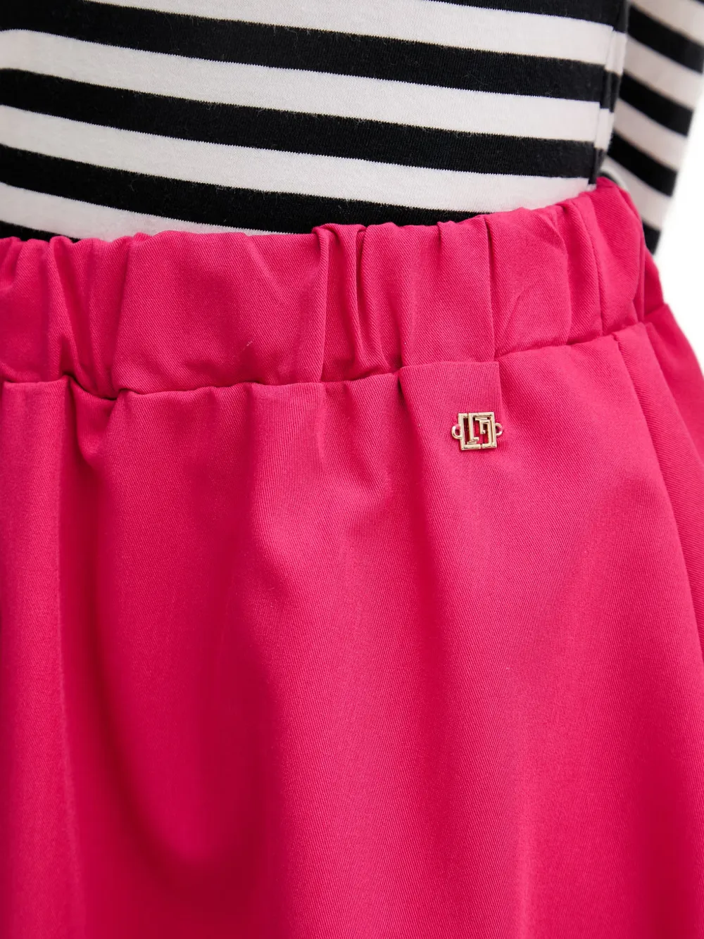Gaudi Mini-rok met elastische taille en bubbelzoom Roze