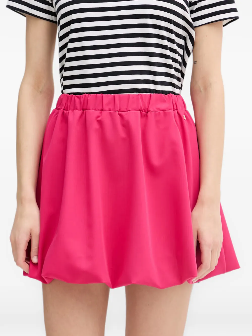 Gaudi bubble-hem elasticated-waist mini skirt - Rosa